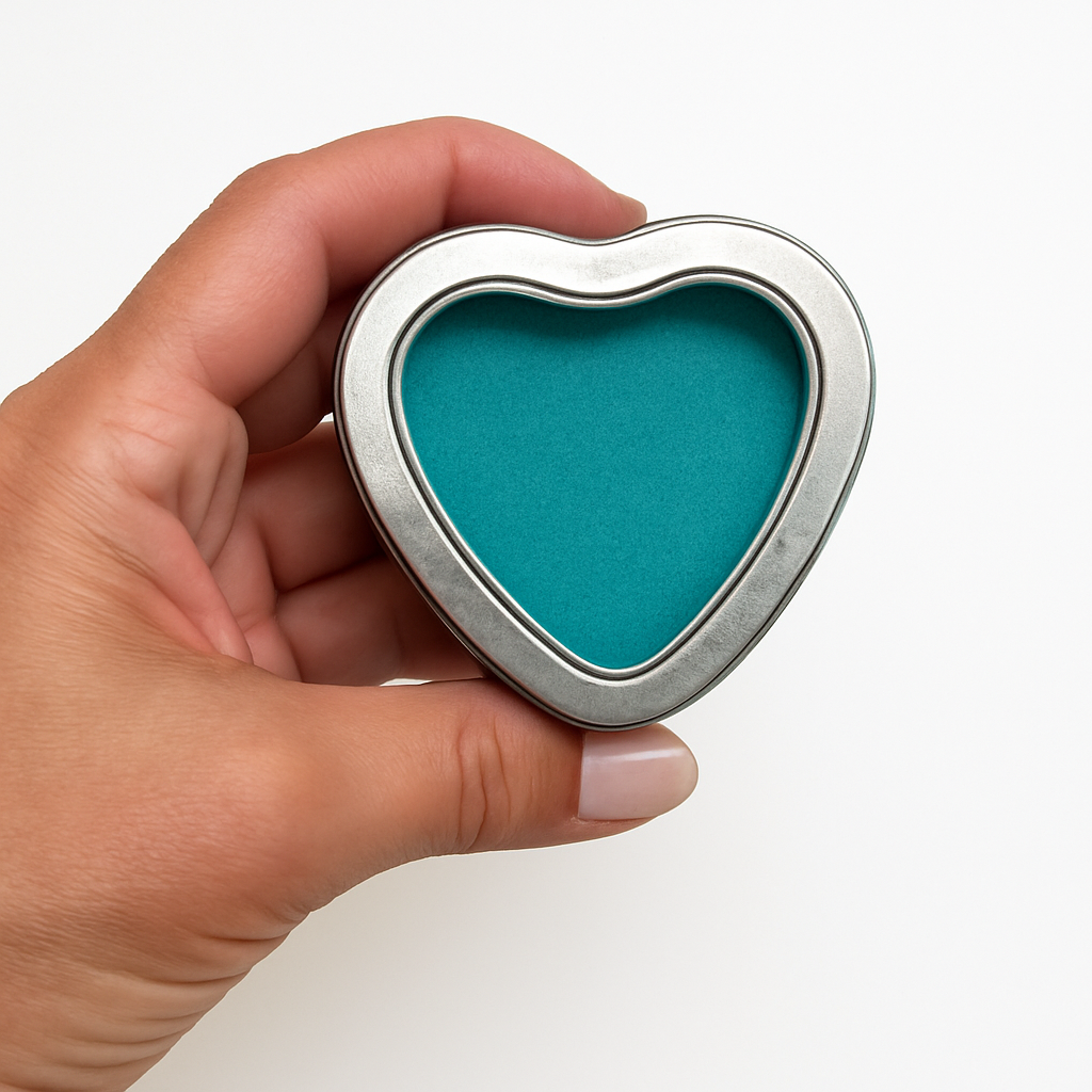 Tins of Remembrance - 6 Heart Tins (Custom colors available)