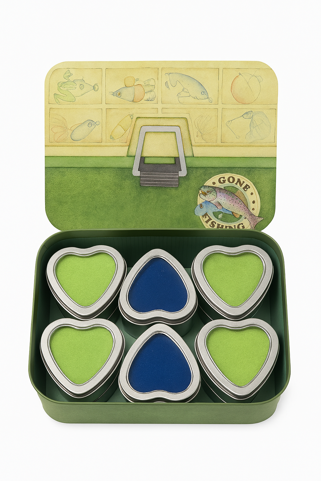 Gone Fishing - 12 Heartfelt Tin Set