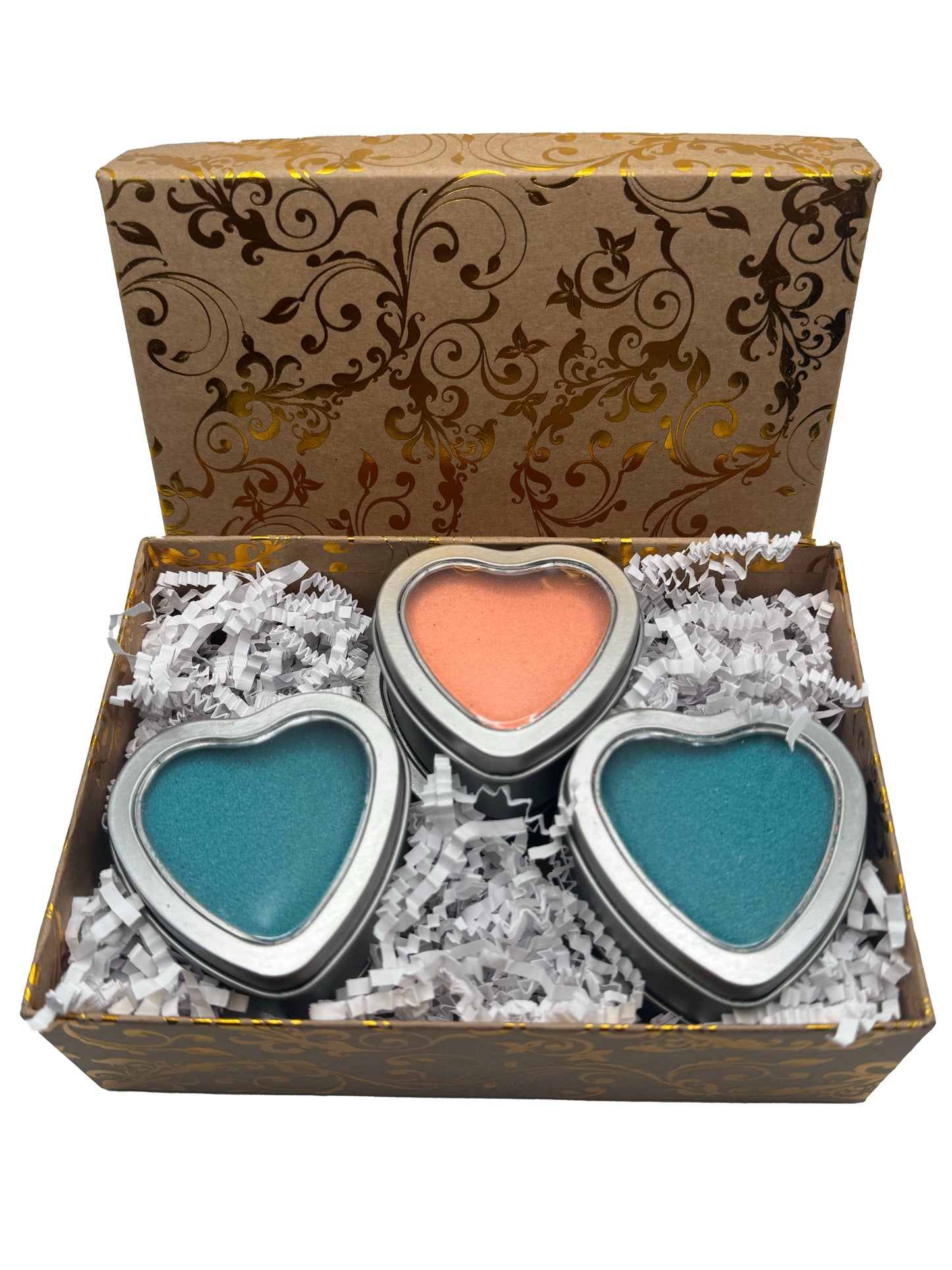 Tins of Remembrance - 6 Heart Tins (Custom colors available)